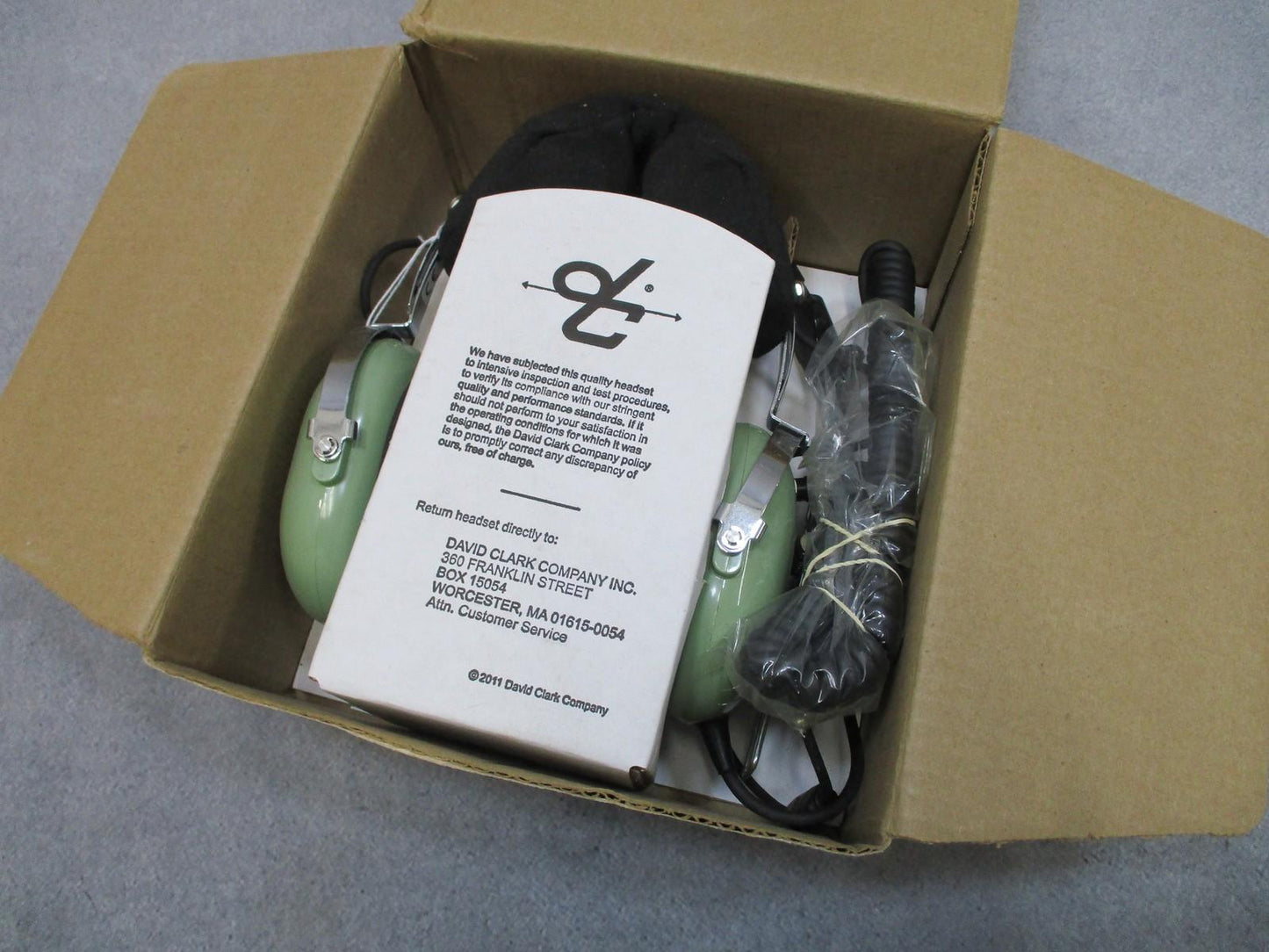 Military David Clark H10-76 Aviation Headset Noise Canceling Mic Coiled Cord