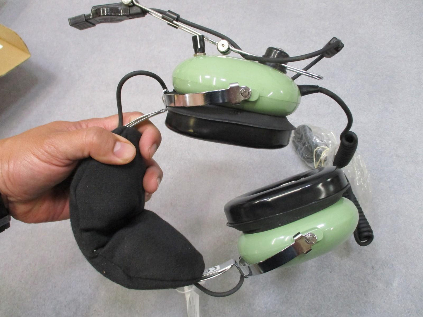 Military David Clark H10-76 Aviation Headset Noise Canceling Mic Coiled Cord