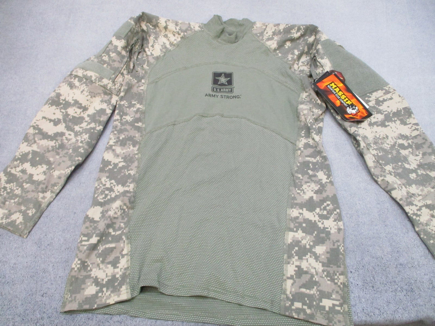 Massif Army Combat Shirt U.S. Army Digital Camo Long Sleeve Men's L New UCP ACU
