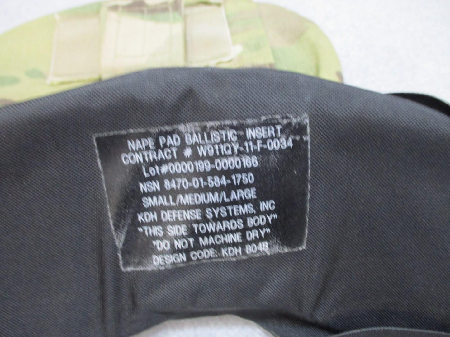 KDH Defense NAPE Ballistic Insert MultiCam S/M/L Tactical Helmet Pad
