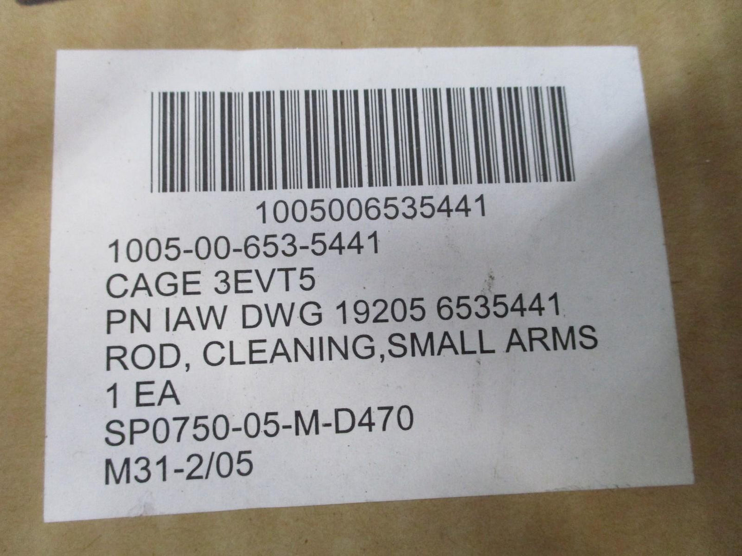 Vintage USGI Military .50 Cal Small Arms Cleaning Rod Set w/ T-Handle