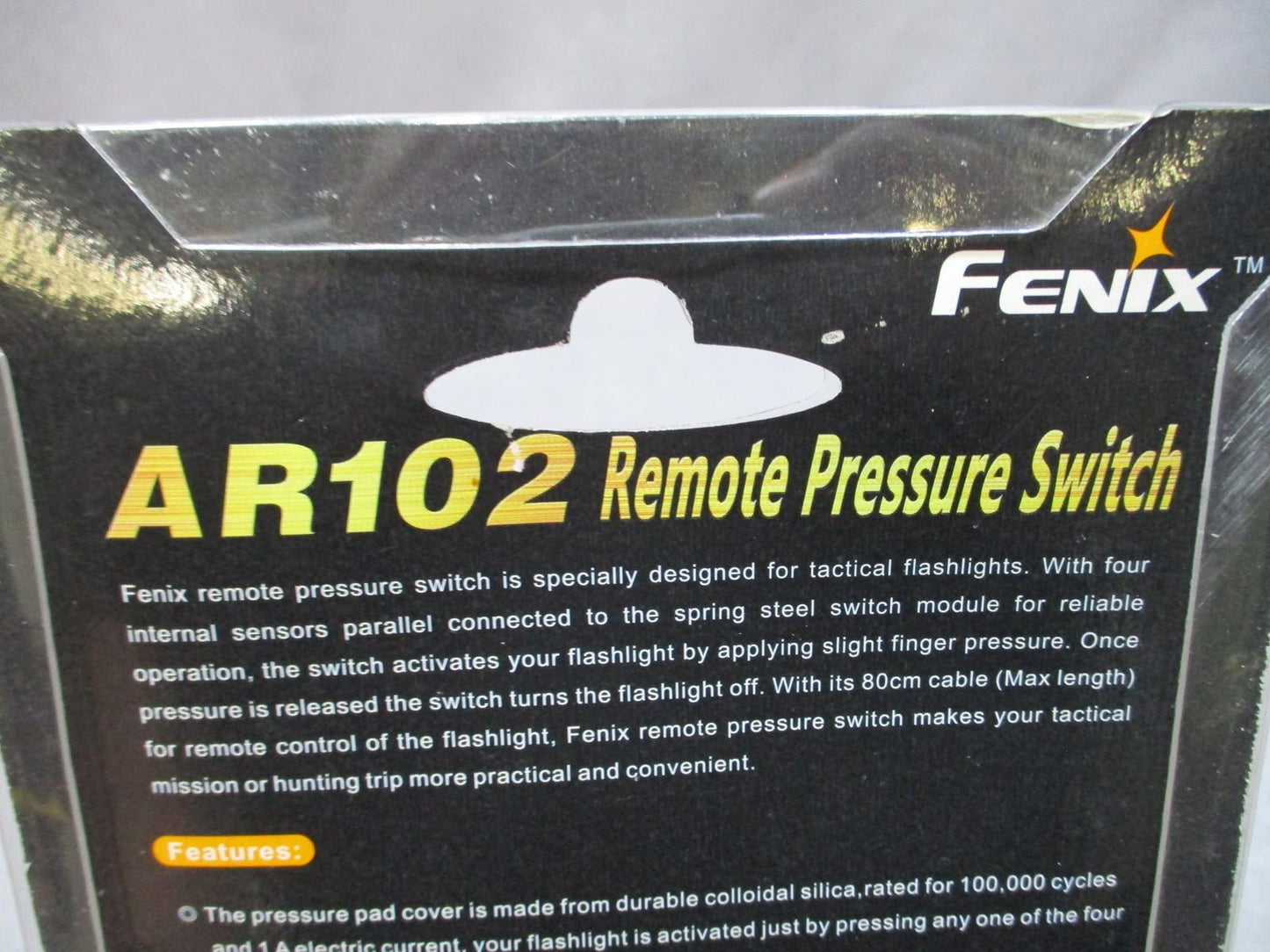 Fenix AR102 Remote Pressure Switch Cable End Cap for Tactical Flashlights - New