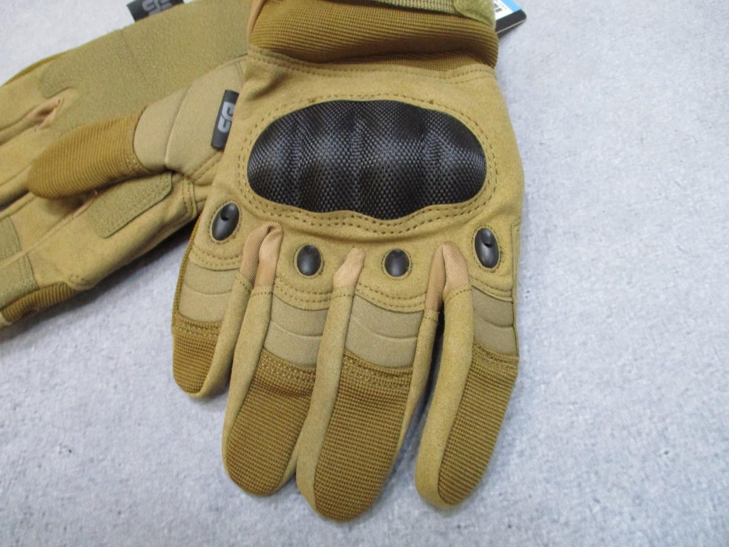 Glove Station Tactical Hard Knuckle Gloves L Tan CFT Touchscreen New Coyote