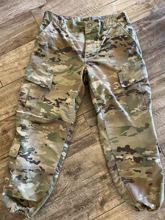 Used Army Combat Uniform Trousers 50/50 OCP Scorpion Medium-Short Altered
