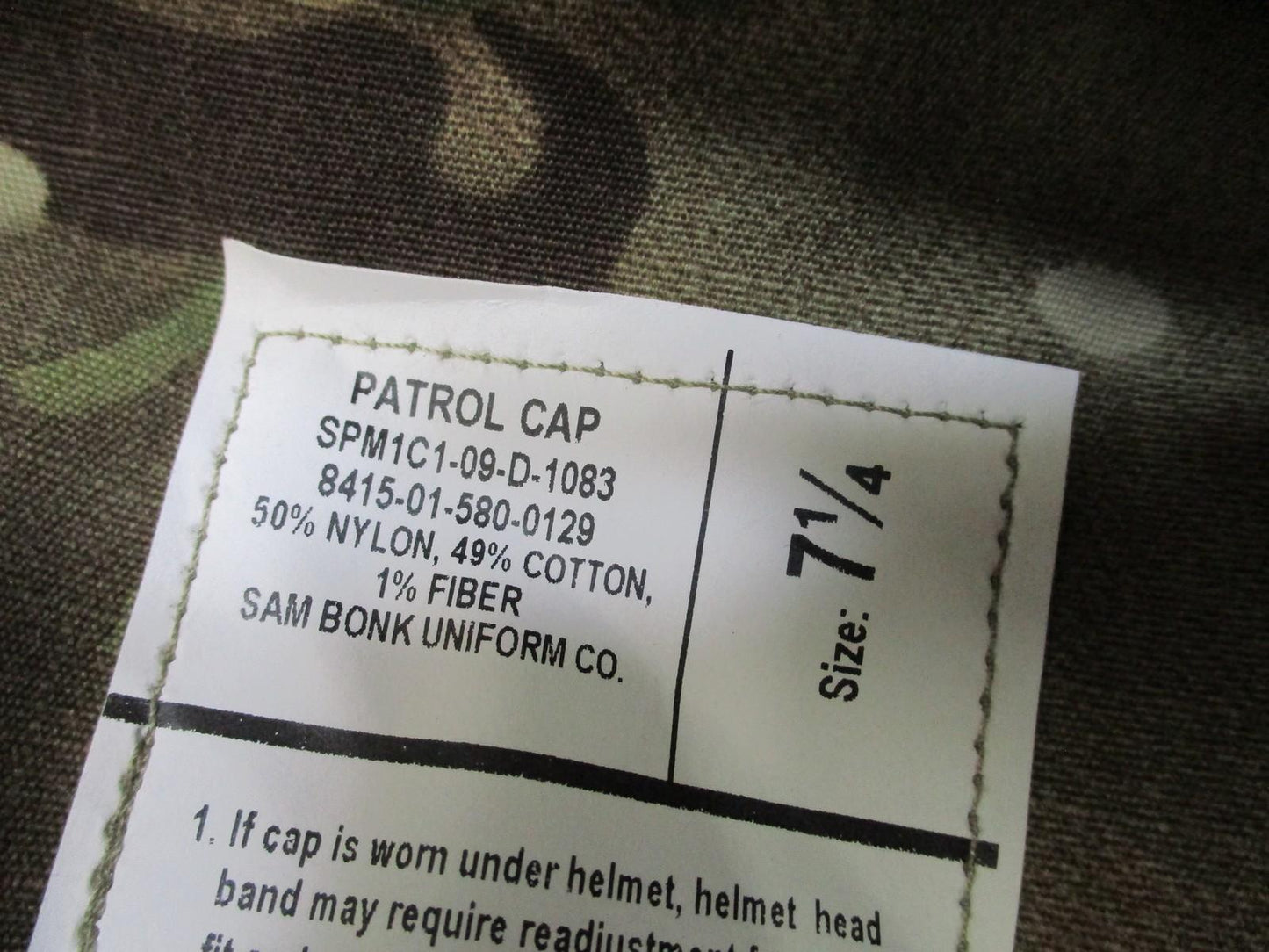 US ARMY Patrol Cap MultiCam Size 7 1/4 Military Uniform Hat PC Cover Headgear