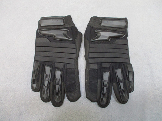Military Tactical Gloves Black Amara Leather Nylon Spandex Touch Screen Size L