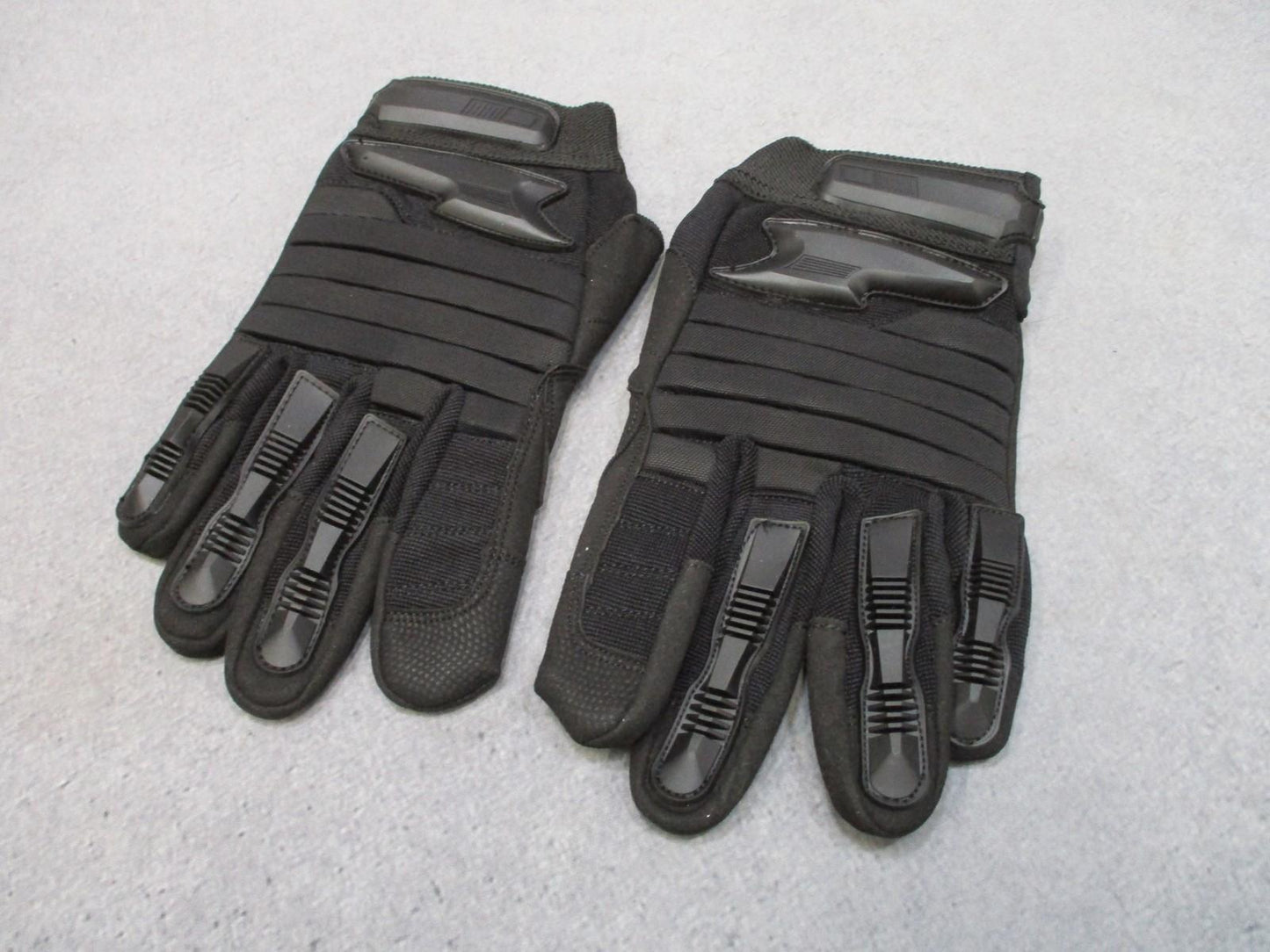 Military Tactical Gloves Black Amara Leather Nylon Spandex Touch Screen Size L