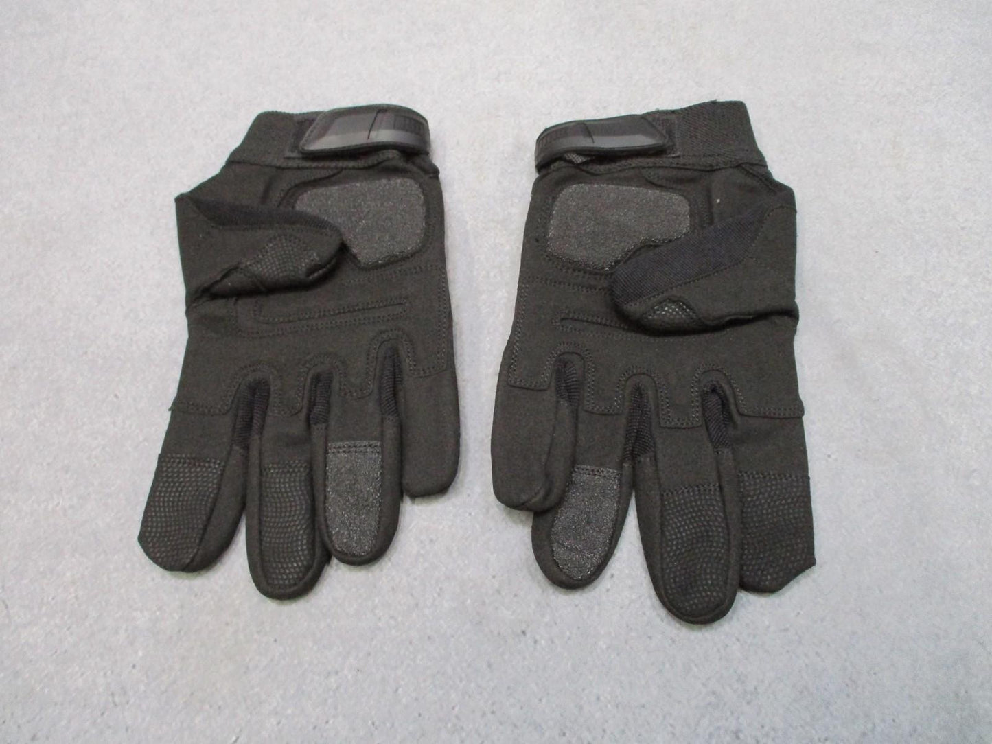 Military Tactical Gloves Black Amara Leather Nylon Spandex Touch Screen Size L