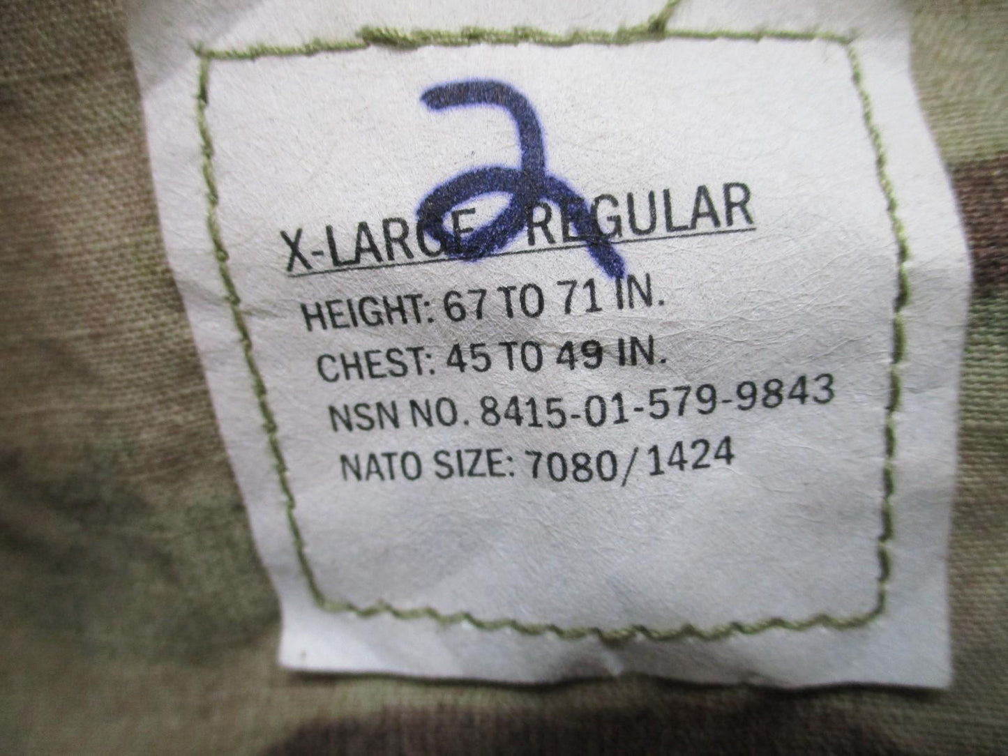 Original OEF Flame Resistant Jacket X-Large Regular MultiCam Army Uniform Top