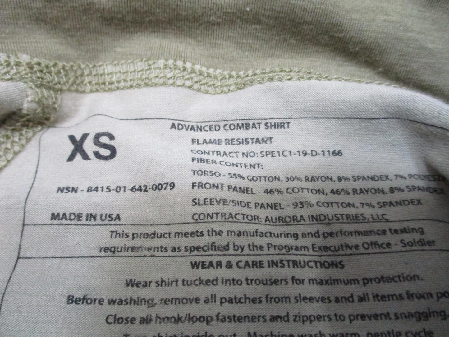 USGI Advanced Combat Shirt Flame Resistant Scorpion OCP XS Medium 1/4 Zipper New