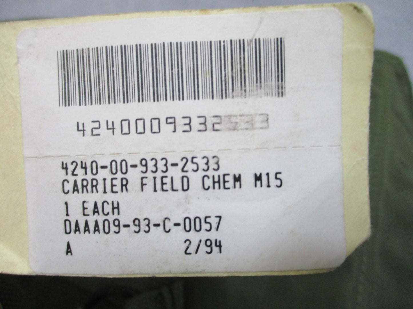 US Military M17 Field Carrier Mask Chemical-Biological Tactical Bag OD Green
