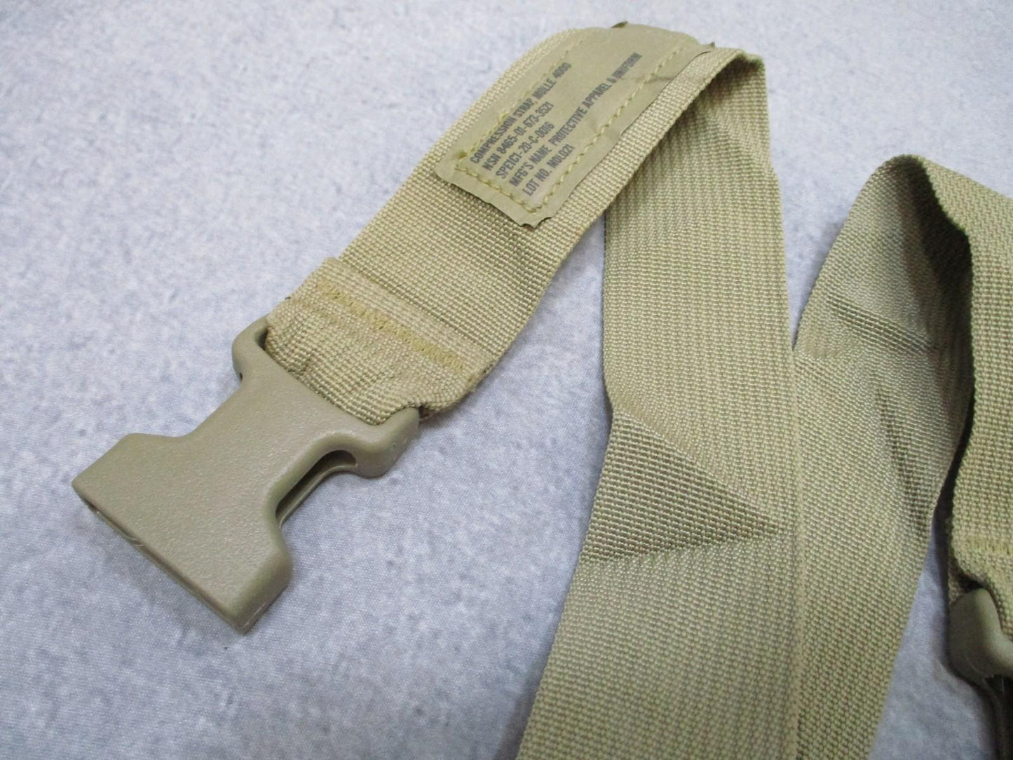 MOLLE 4000 Ruck Compression Strap Tactical Gear Tan NSN 8465-01-673-3521