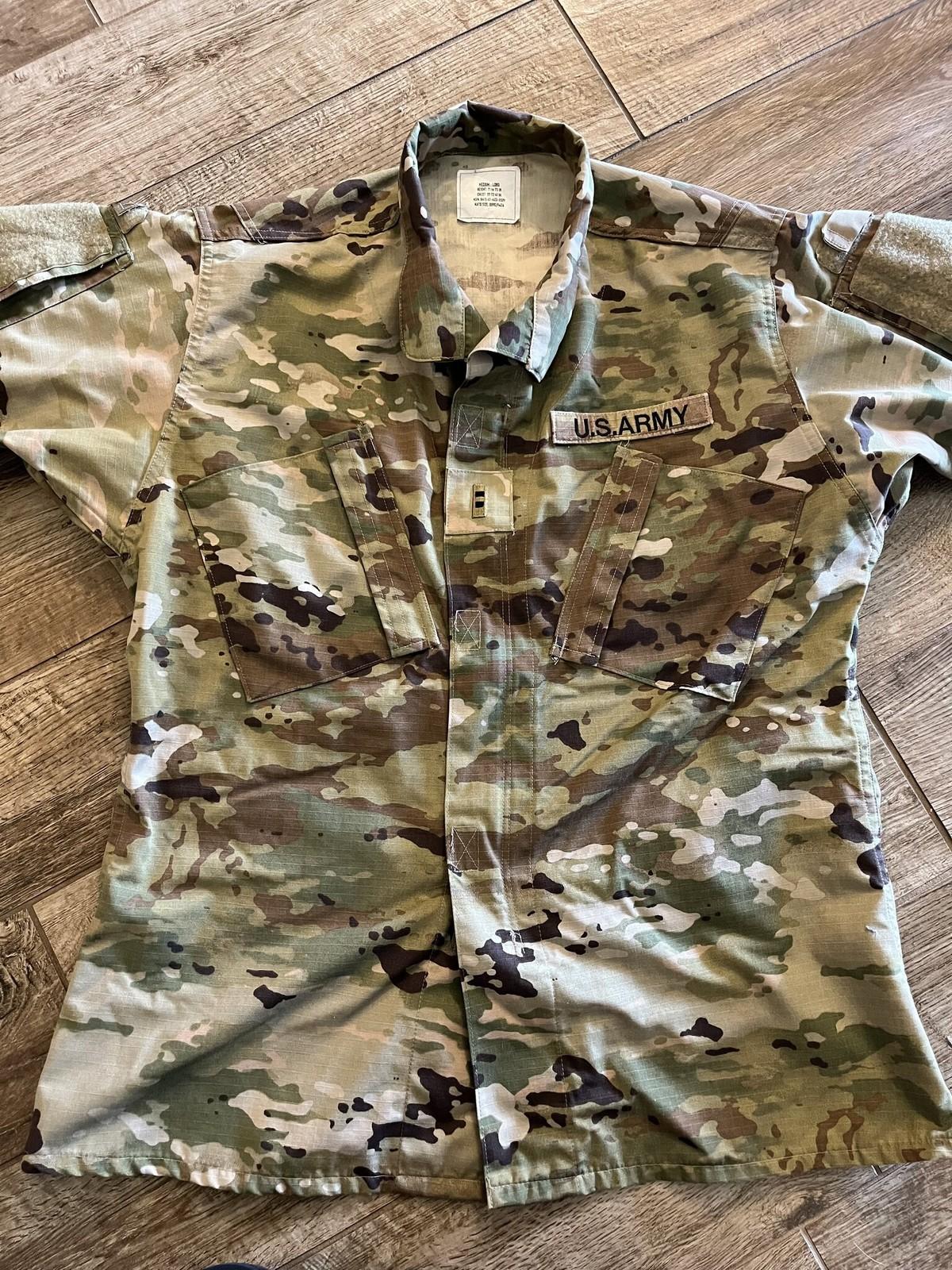 2x U.S. Army OCP Scorpion Combat Uniform  Coat w/ Patches Medium/Long