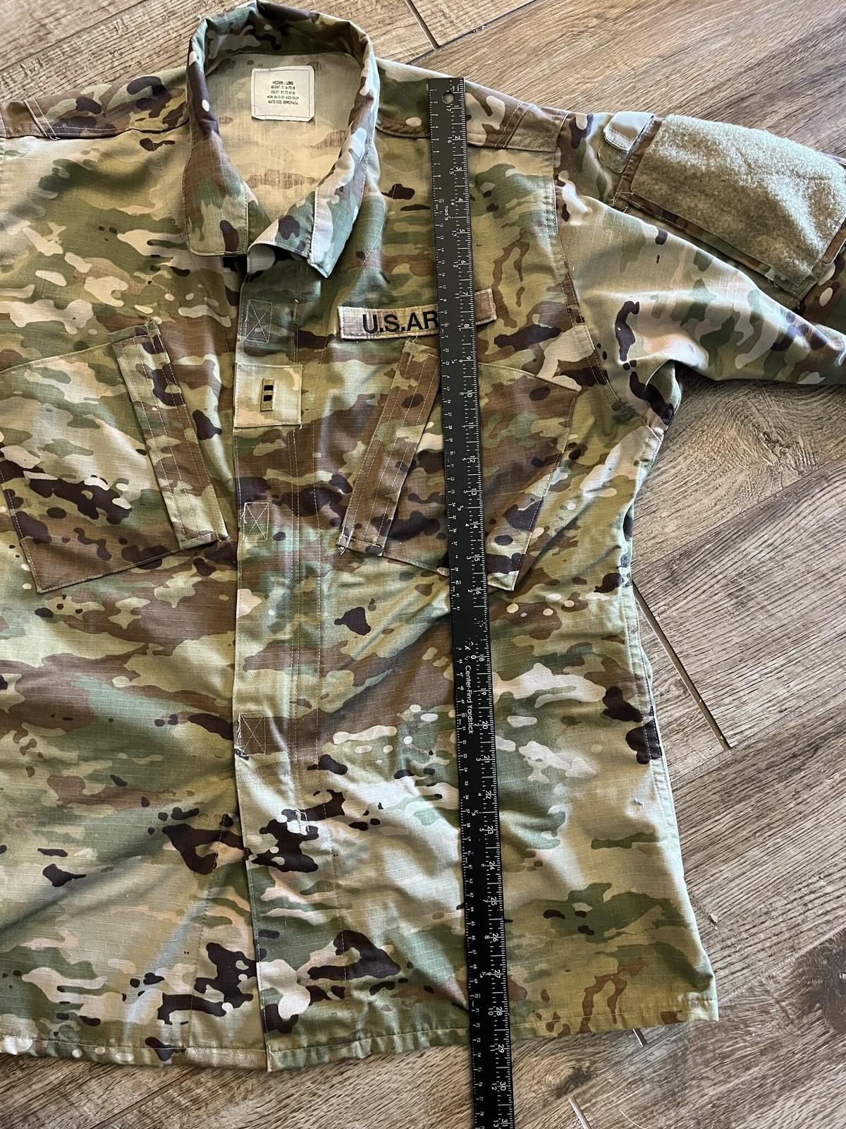 2x U.S. Army OCP Scorpion Combat Uniform  Coat w/ Patches Medium/Long