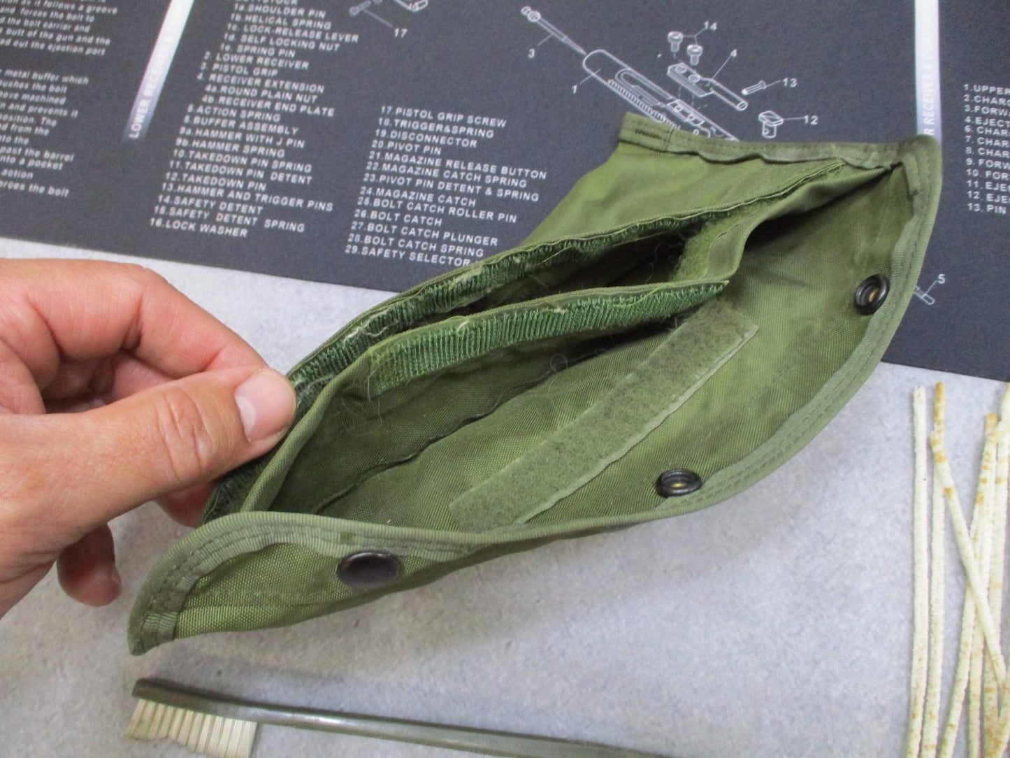 USGI 5.56/.223 Rifle Cleaning Kit Bundle w/ Tactical Cleaning Mat & CLP Oil
