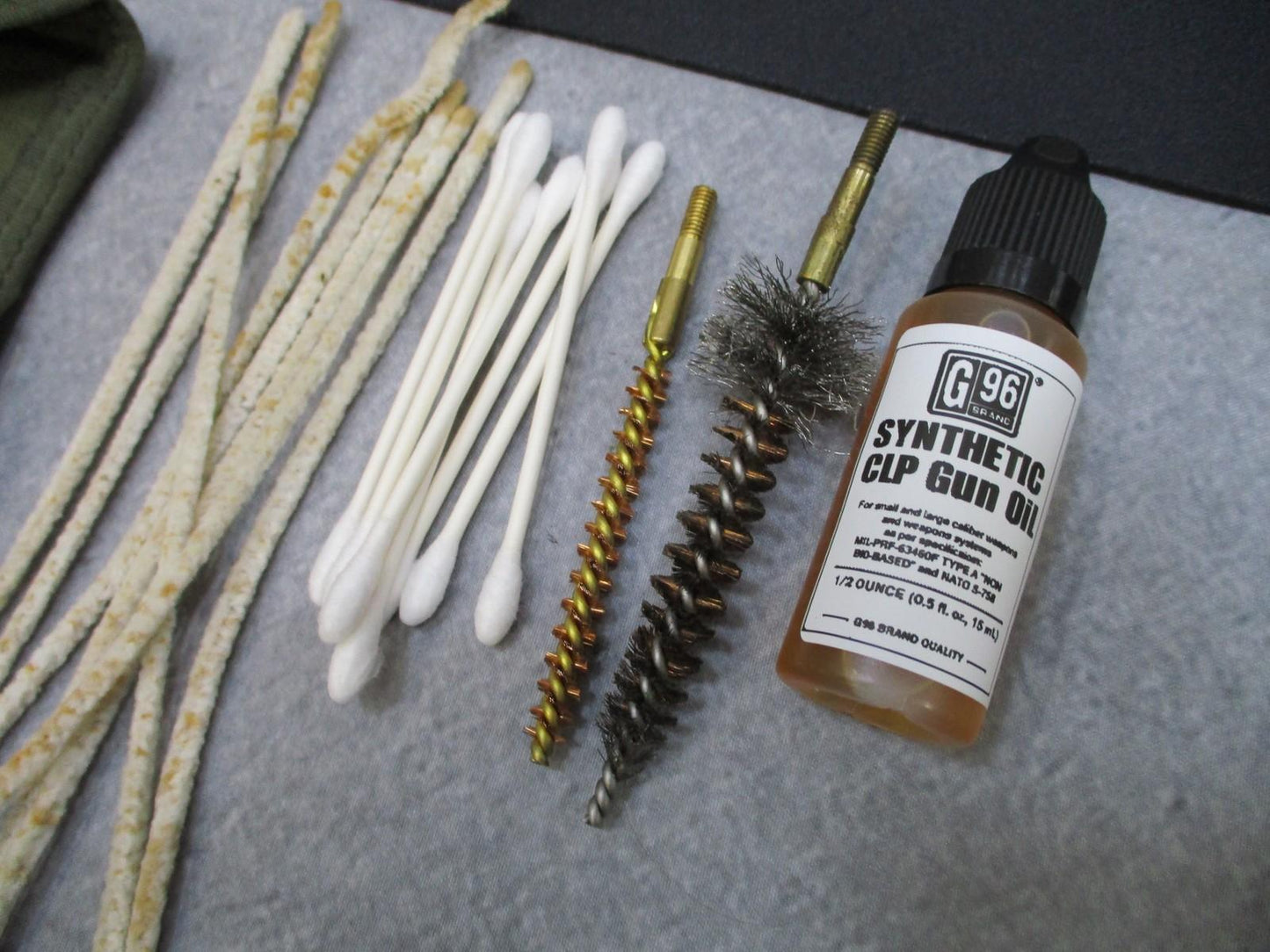 USGI 5.56/.223 Rifle Cleaning Kit Bundle w/ Tactical Cleaning Mat & CLP Oil