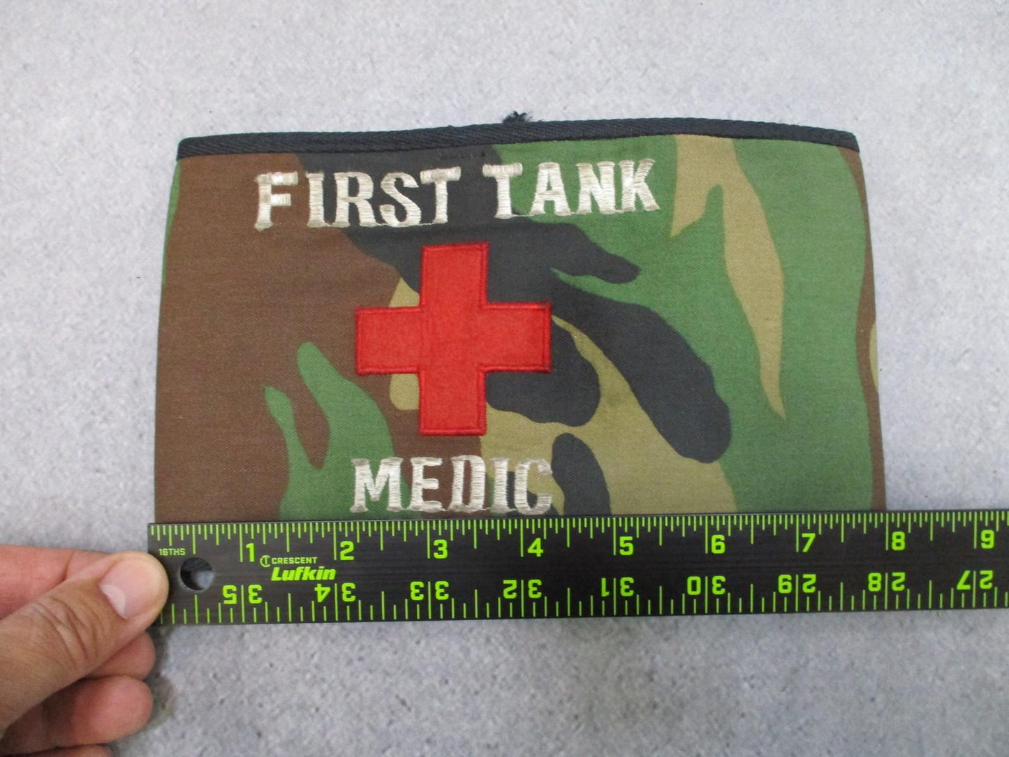 US Military Medic Brassard Armband Woodland Camo Red Cross Hook & Loop