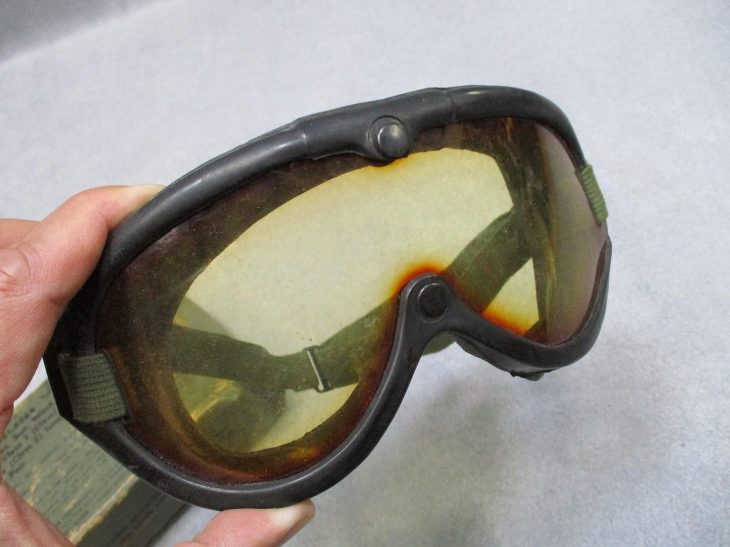 Vintage OmniTech Goggles Sun Wind Dust w/ Case & 2 Lenses - Military USGI