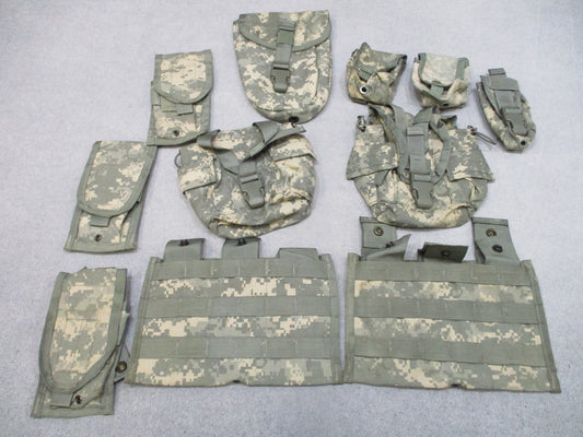 USGI MOLLE II Rifleman Set ACU UCP Tactical Pouch Lot Mag Grenade E-Tool