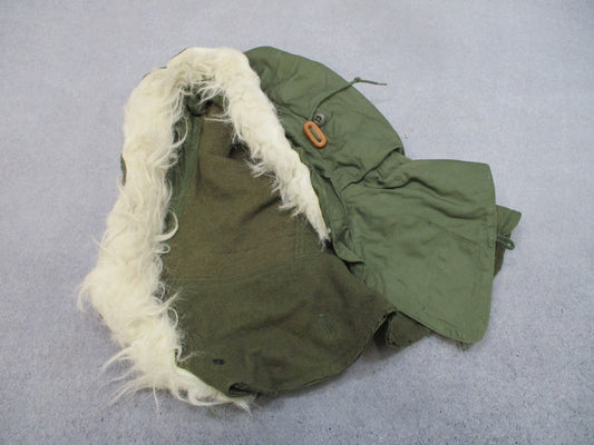 US Military OG-107 Winter Hood Synthetic Fur Ruff Cotton Nylon Lined