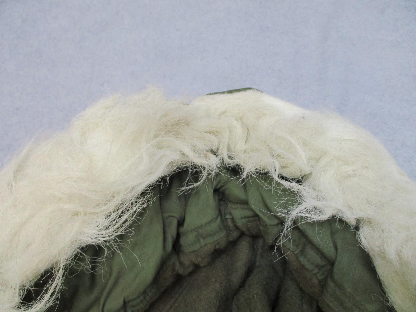 US Military OG-107 Winter Hood Synthetic Fur Ruff Cotton Nylon Lined