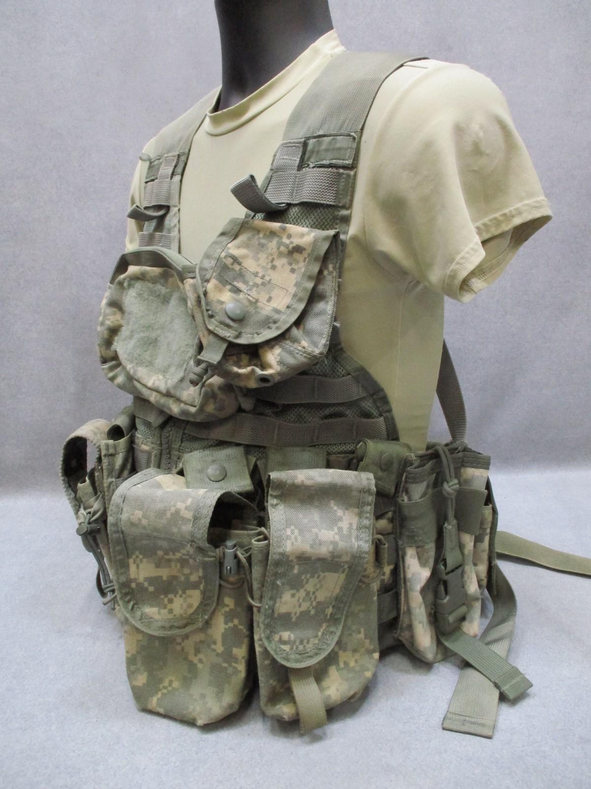 USGI MOLLE II FLC Fighting Load Carrier Vest w/ Pouches ACU Camo Tactical Tailor