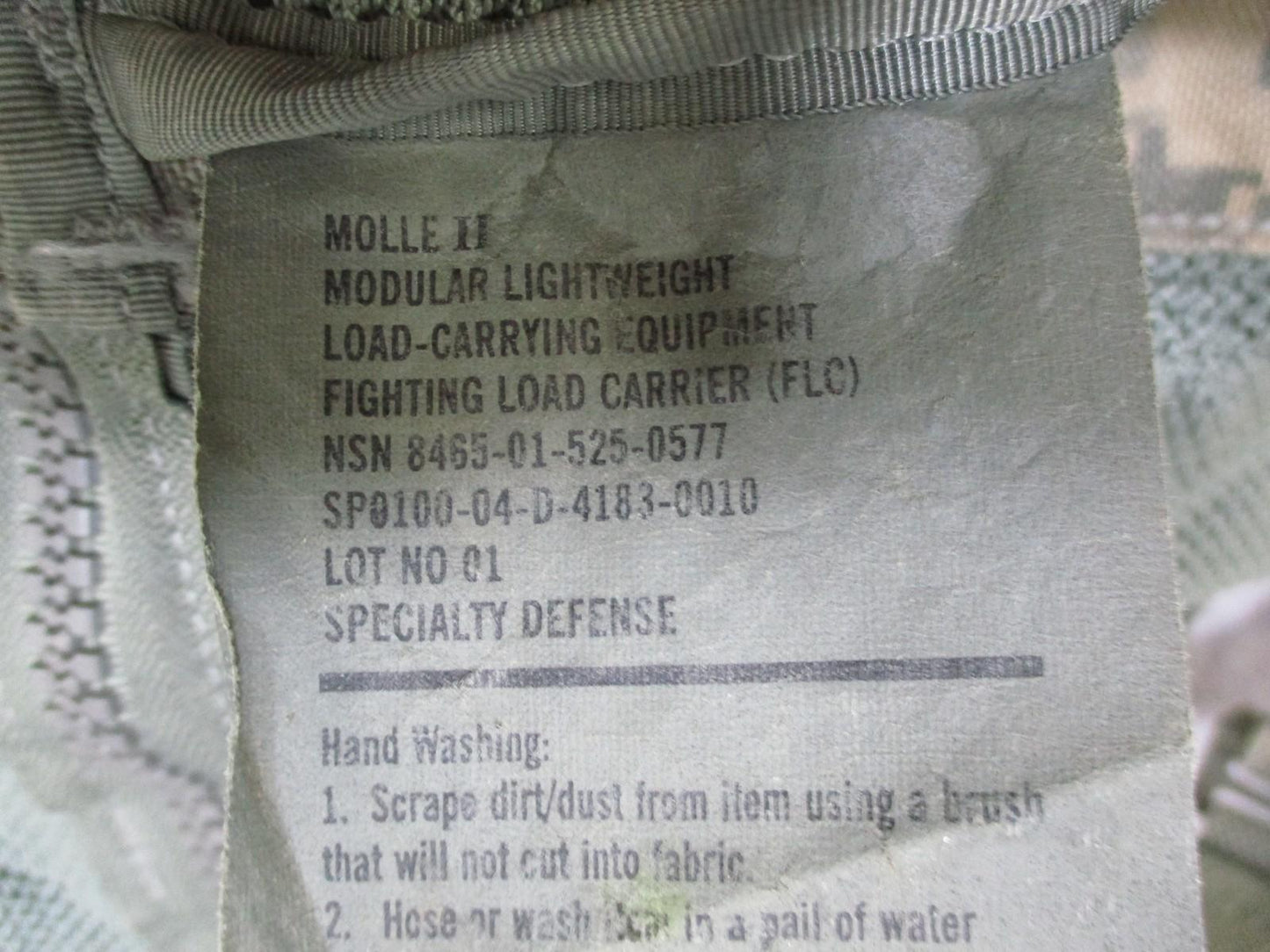 USGI MOLLE II FLC Fighting Load Carrier Vest w/ Pouches ACU Camo Tactical Tailor