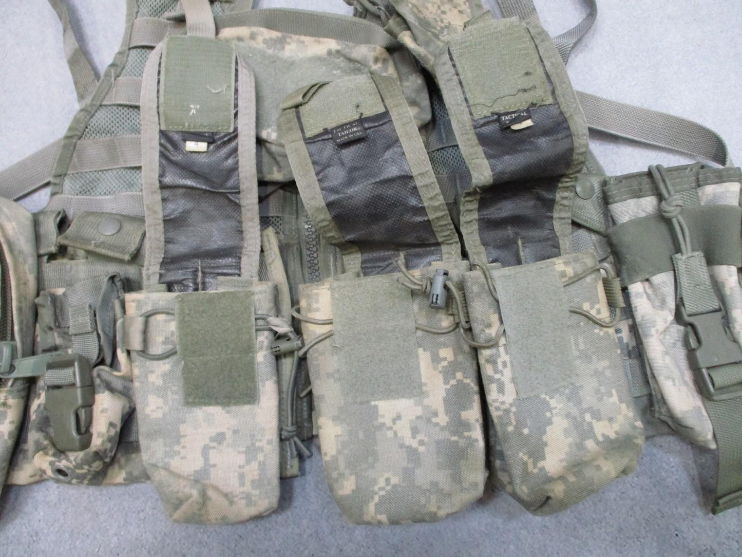 USGI MOLLE II FLC Fighting Load Carrier Vest w/ Pouches ACU Camo Tactical Tailor