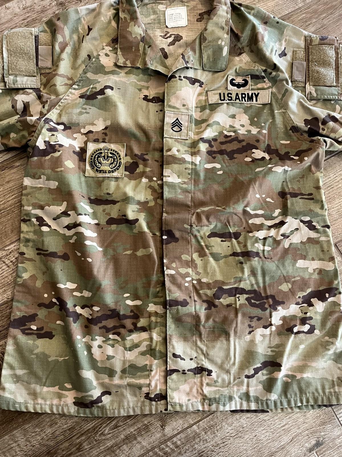 US Army OCP Scorpion Hot Weather Combat Uniform Shirt Jacket Large-Long