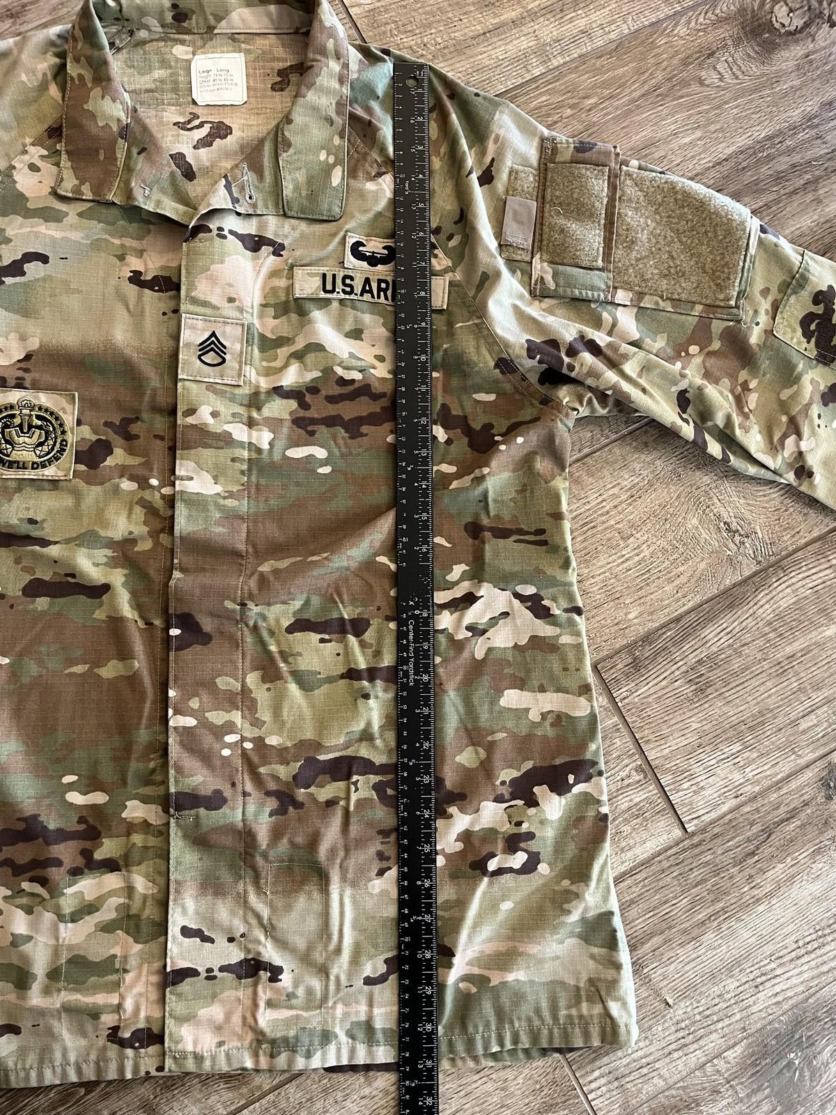 US Army OCP Scorpion Hot Weather Combat Uniform Shirt Jacket Large-Long