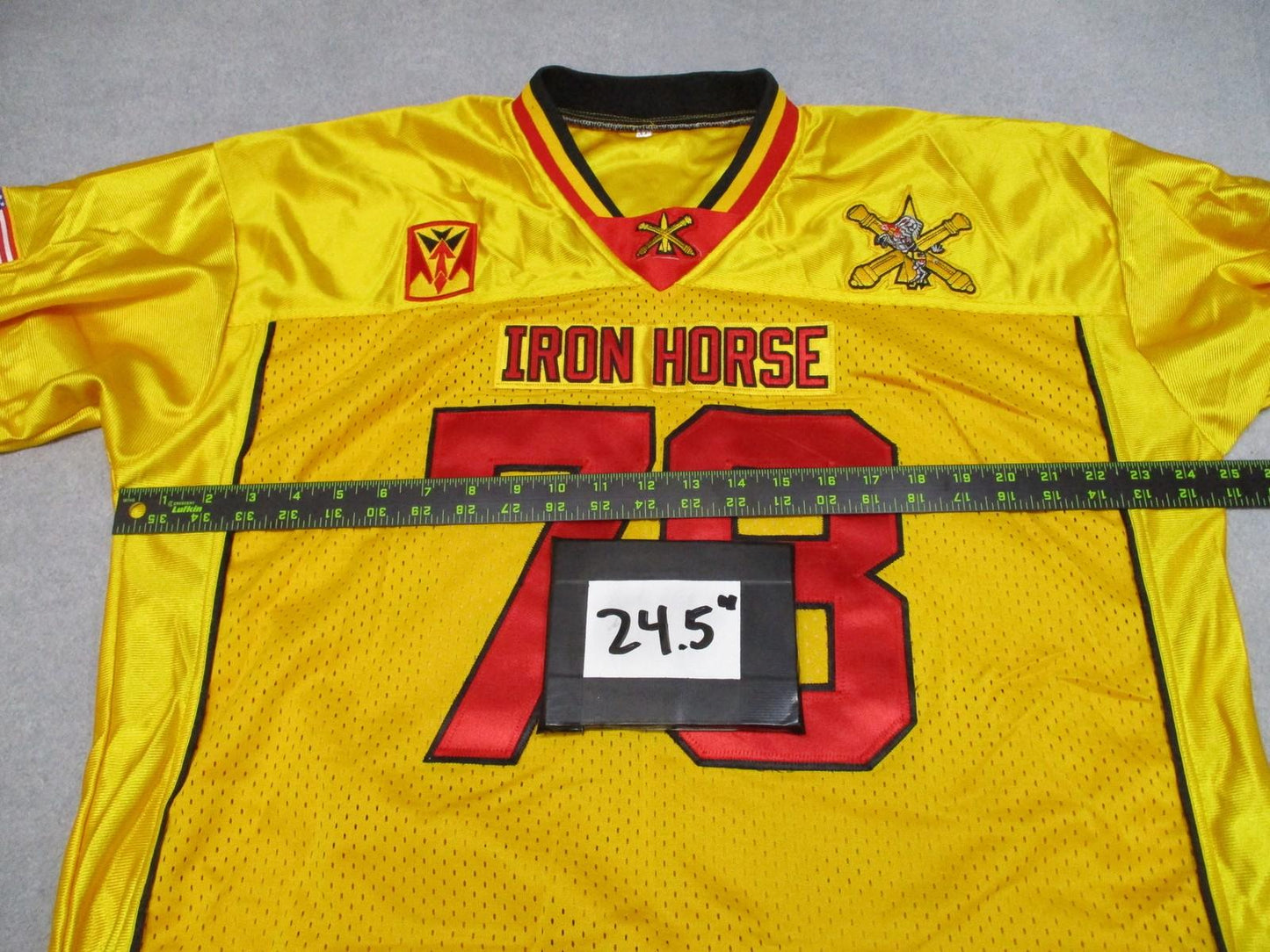 IRON HORSE #78 ARMY ADA FOOTBALL JERSEY XL 35TH AIR DEFENSE TEXAS USA PATCHES