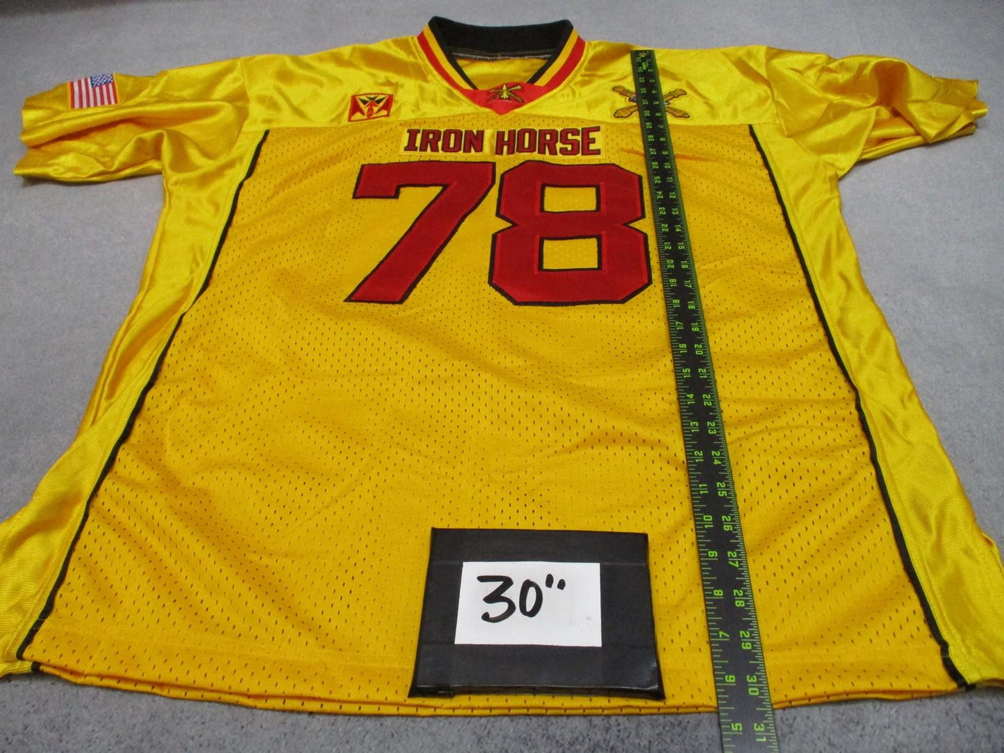 IRON HORSE #78 ARMY ADA FOOTBALL JERSEY XL 35TH AIR DEFENSE TEXAS USA PATCHES