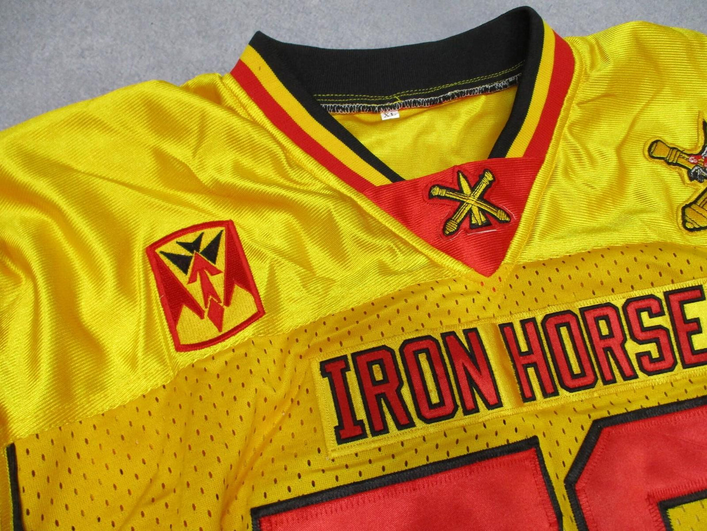 IRON HORSE #78 ARMY ADA FOOTBALL JERSEY XL 35TH AIR DEFENSE TEXAS USA PATCHES