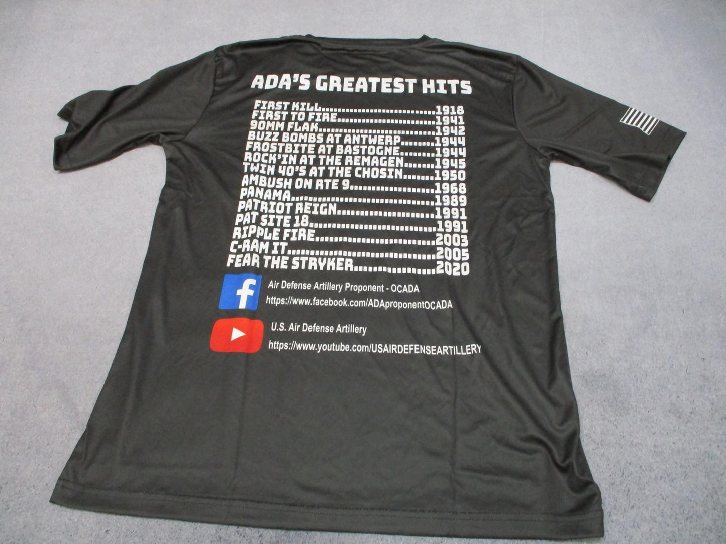 US Army FSP Air Defense Artillery Graphic T-Shirt Men's Size XL New