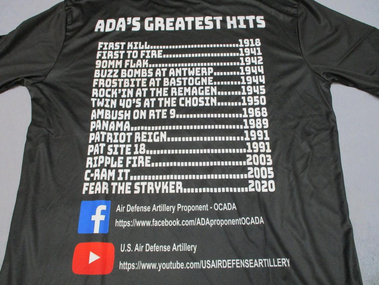 US Army FSP Air Defense Artillery Graphic T-Shirt Men's Size XL New