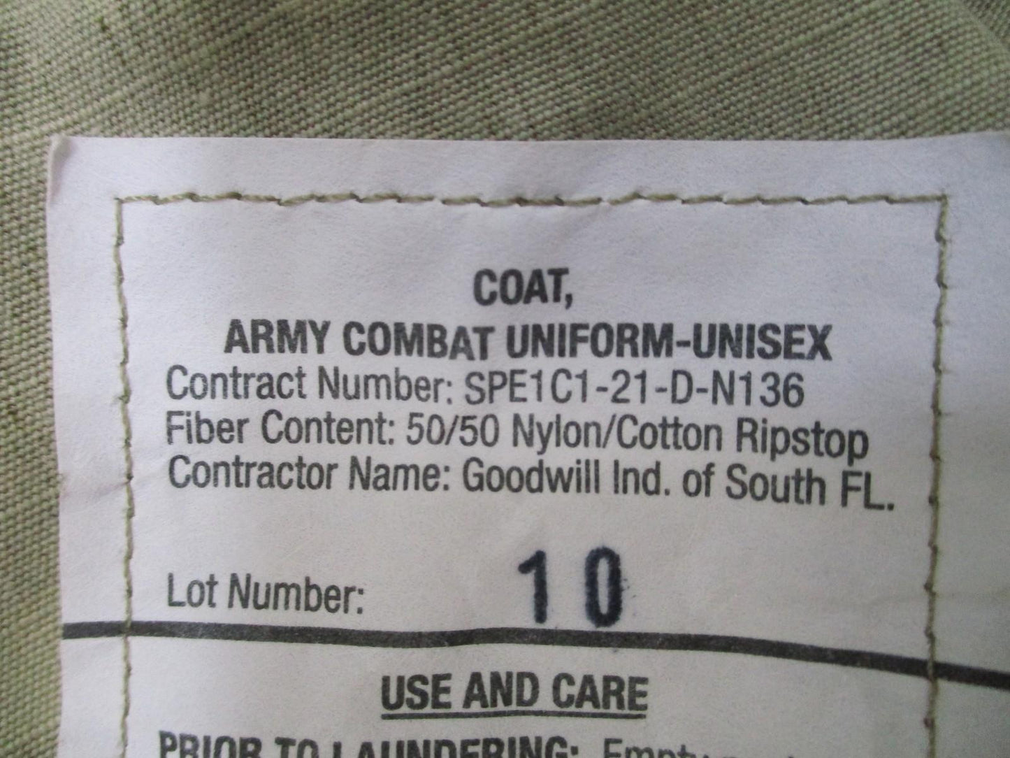 Army Combat Uniform ACU Jacket Scorpion OCP Unisex Small-Long Ripstop