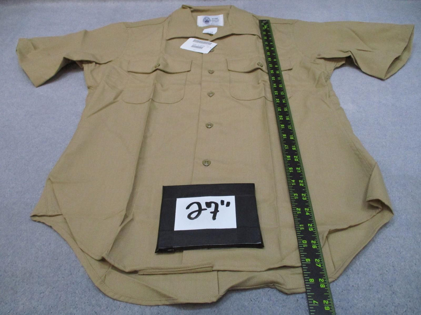 USMC Marine Corps Khaki Dress Shirt 15.5 Short Sleeve Uniform Shirt New USA