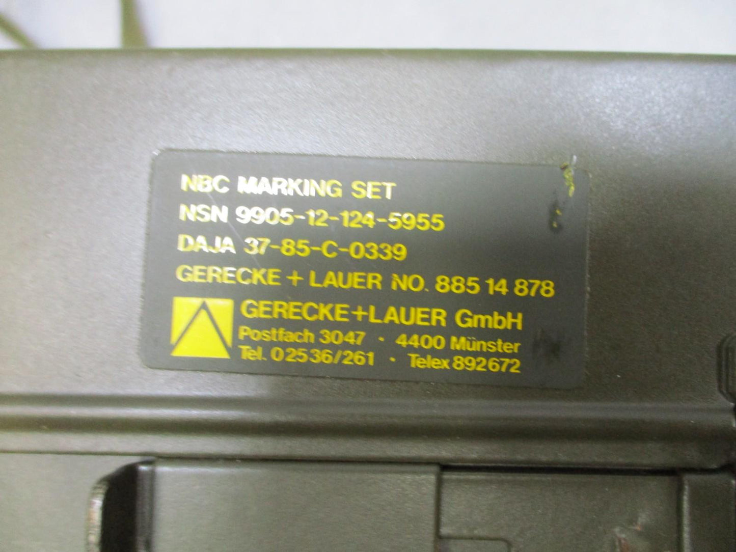 German NATO NBC Marking Set Atomic Bio Gas Hazard Flag Kit Military Surplus