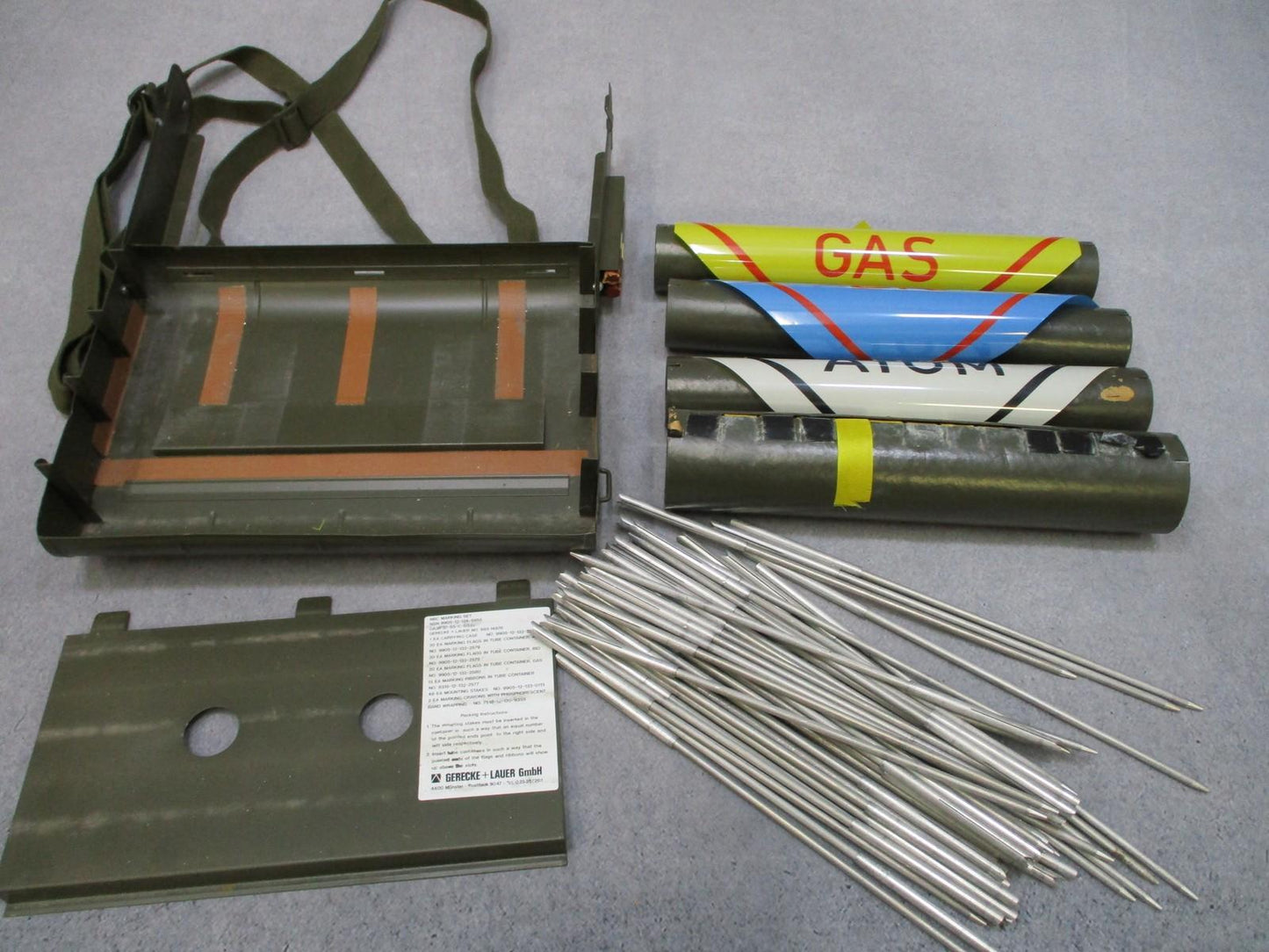 German NATO NBC Marking Set Atomic Bio Gas Hazard Flag Kit Military Surplus