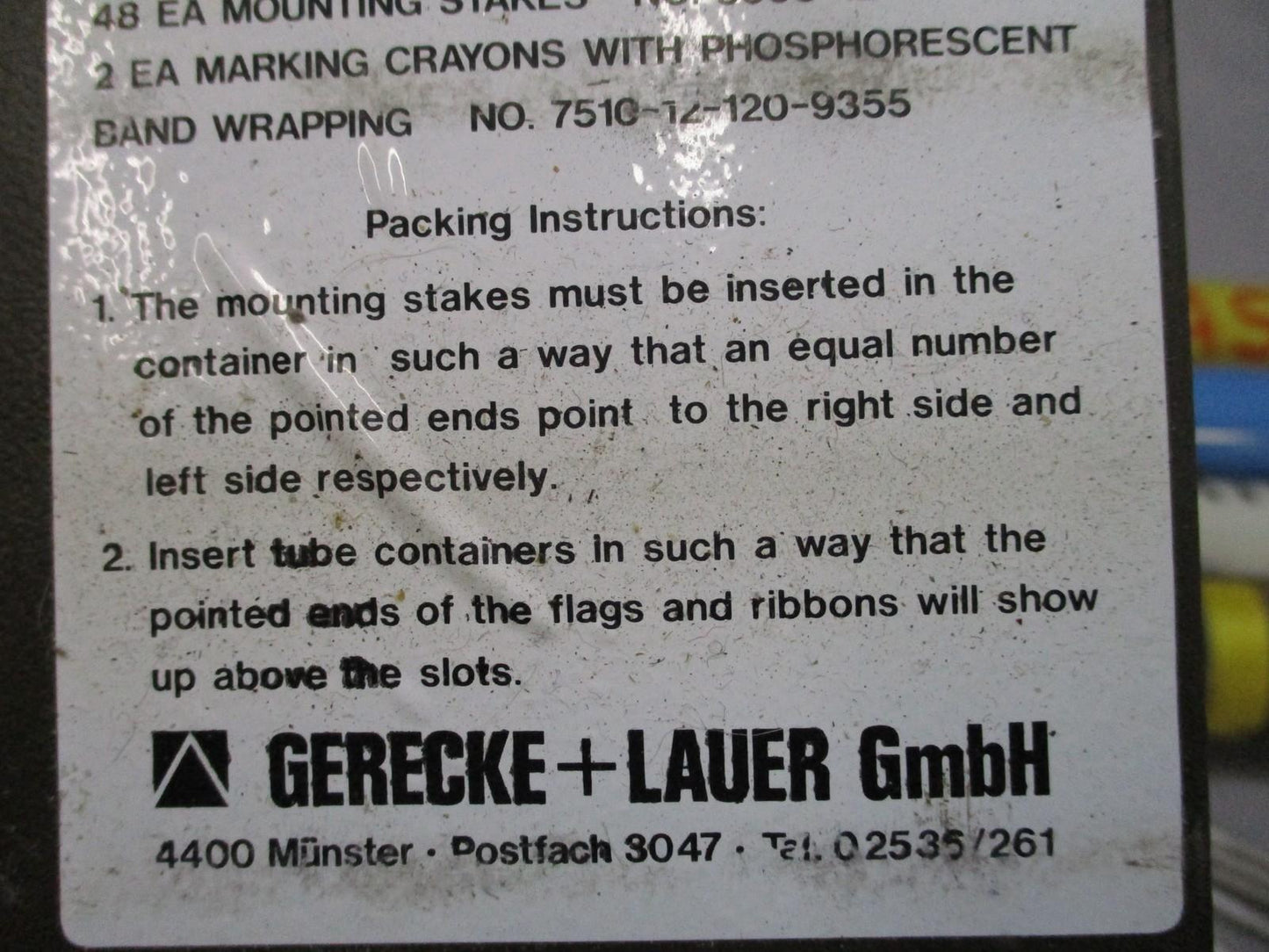 German NATO NBC Marking Set Atomic Bio Gas Hazard Flag Kit Military Surplus