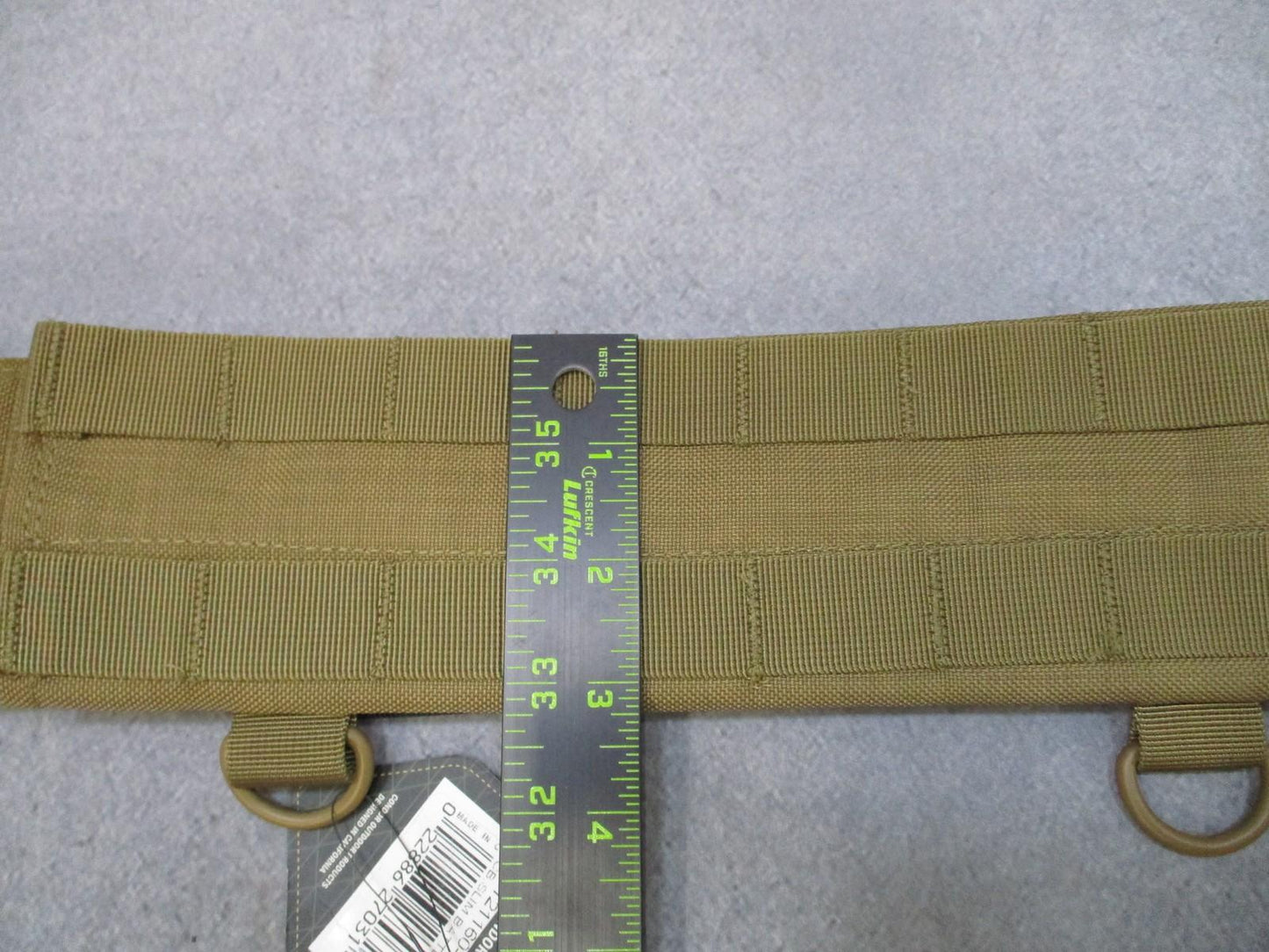 Condor Coyote Brown Slim Battle Belt - Tan - Size M -MOLLE - War Belt