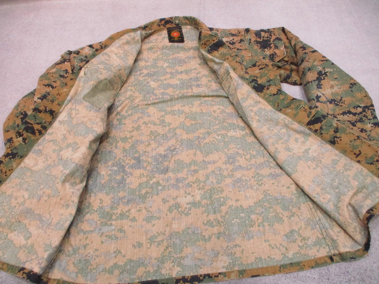 US Marines Woodland MARPAT MCCUU Blouse Jacket Small-Long Digital Top