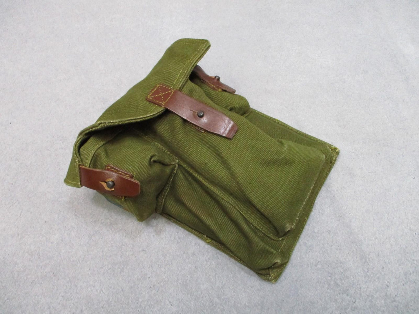 Romanian Military 3 Cell 7.62 Magazine Pouch OD Green Canvas Cold War USSR￼