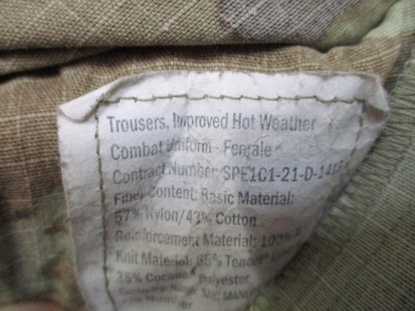 Female OCP Combat Uniform Trousers Hot Weather Cargo Pants Used - Good- IHWCU