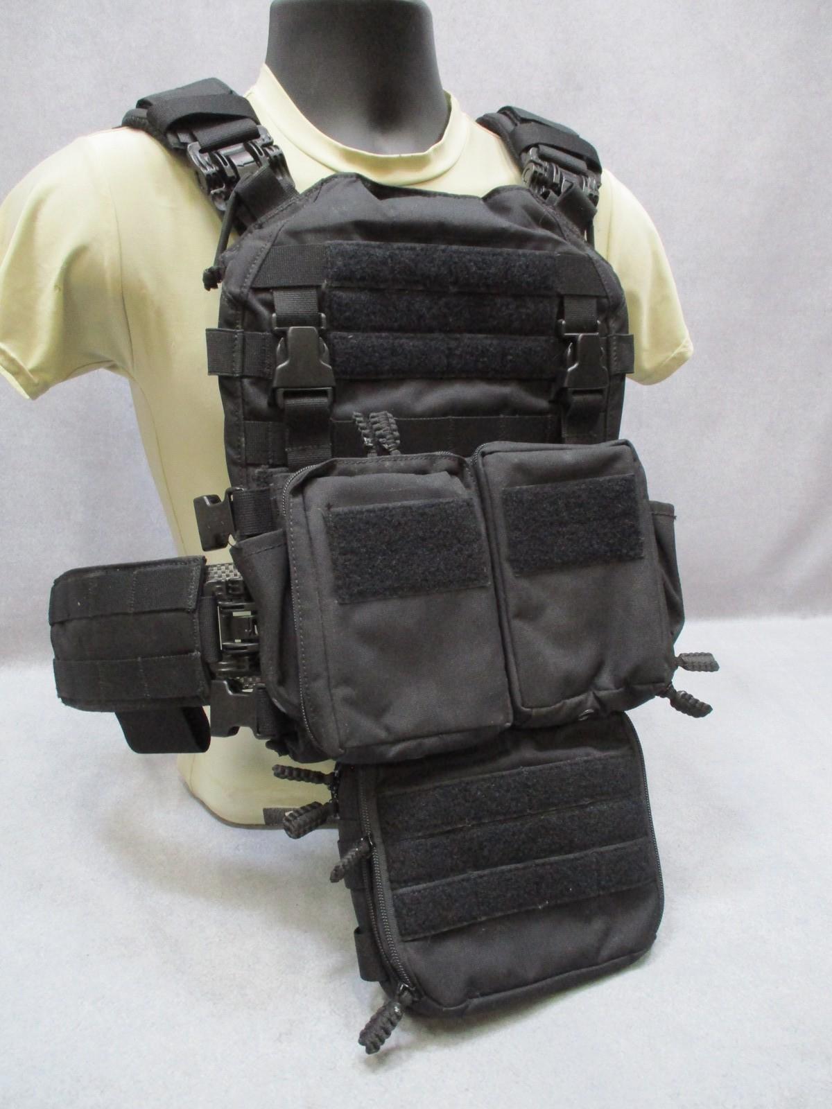 HRT LBAC Plate Carrier Full Setup Black Maximus Placard Hydro Pack No Plates