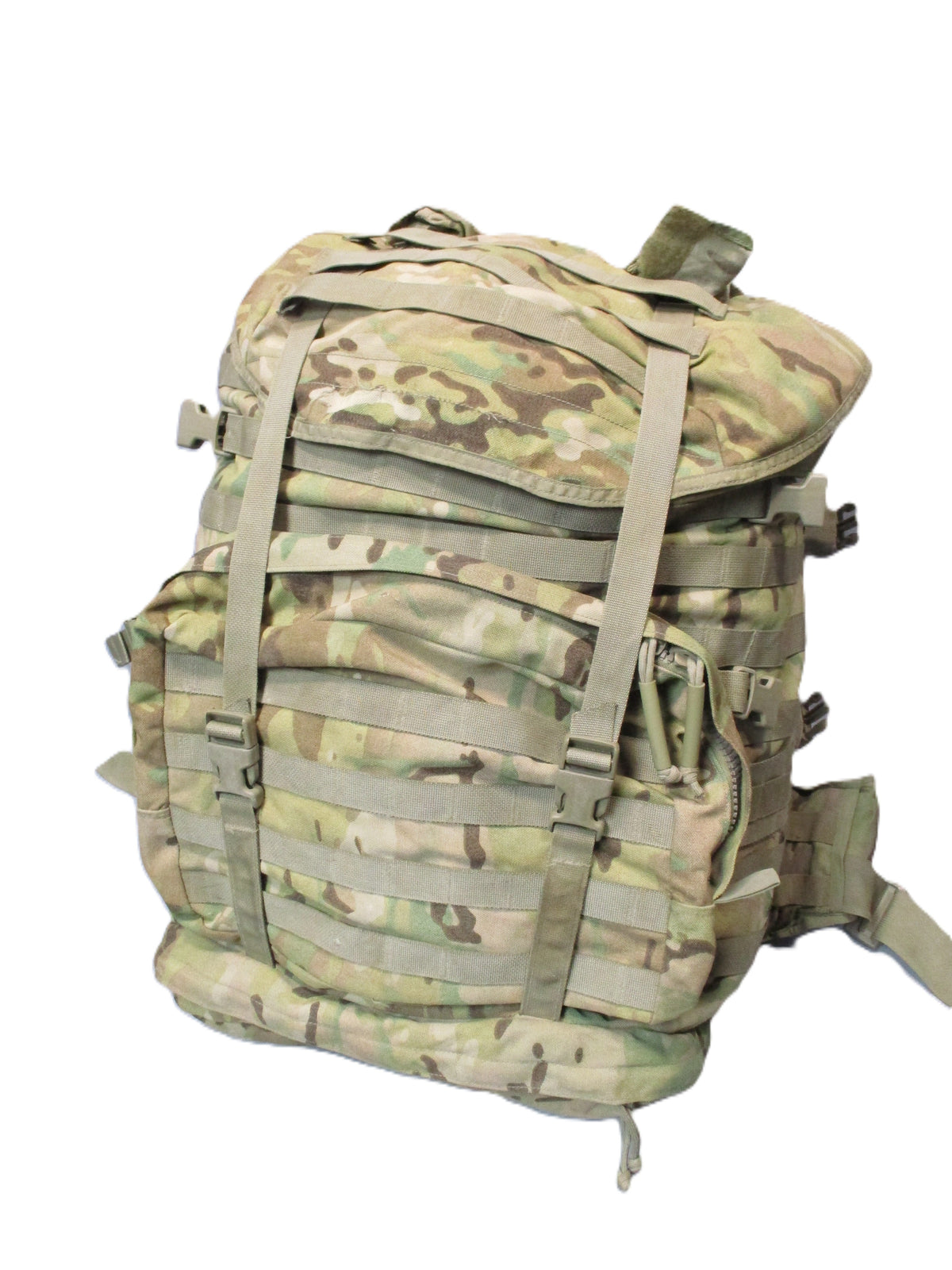 MOLLE 4000 Airborne rucksack in OCP camo with cracked frame and used fair condition