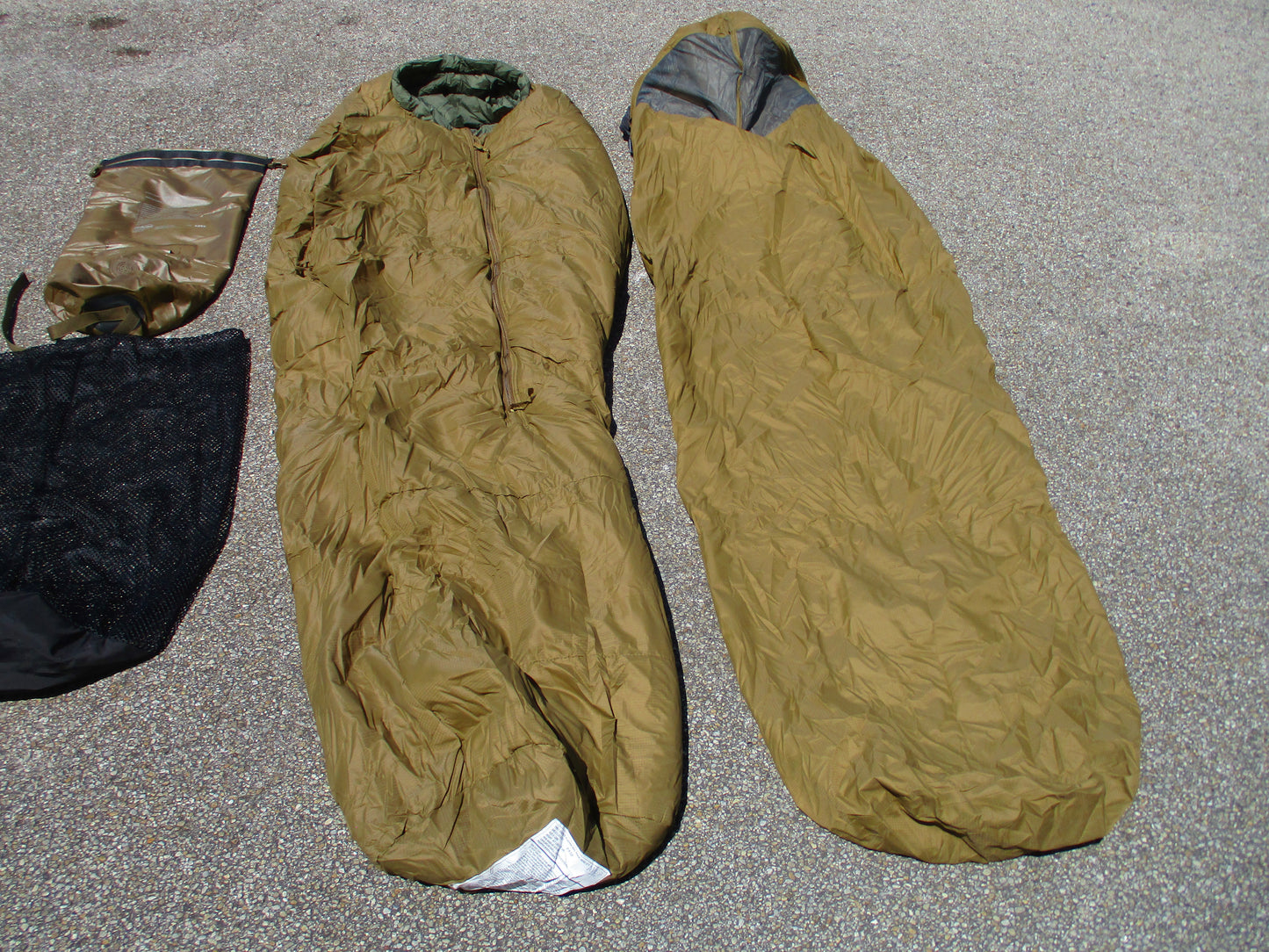 NEW USMC 3 Season Sleep System Long 4pc Bag Bivy Dry Bag Mesh Sack