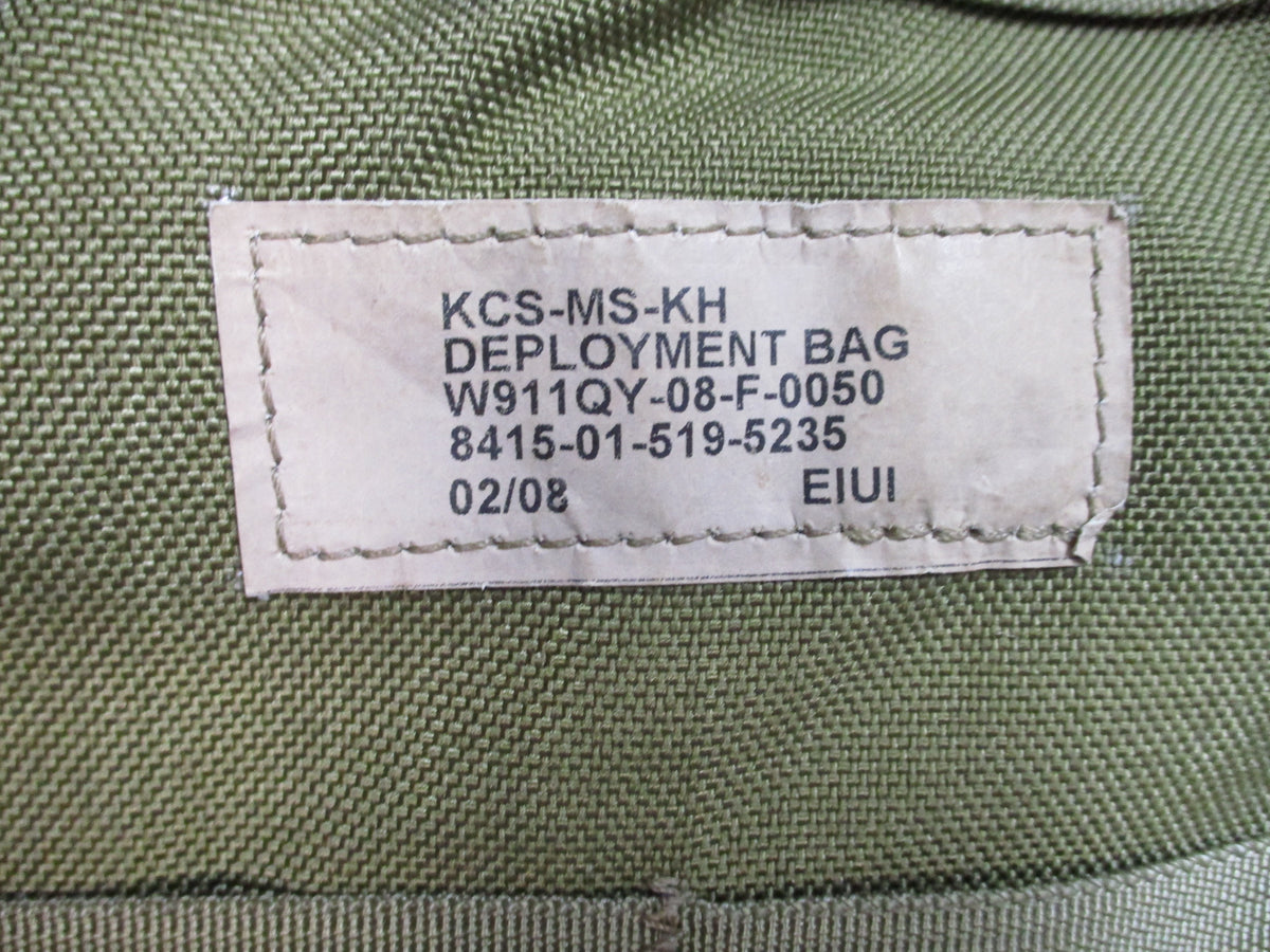 Eagle Industries USGI Deployment Loadout Bag in khaki, large backpack with multiple zippered compartments