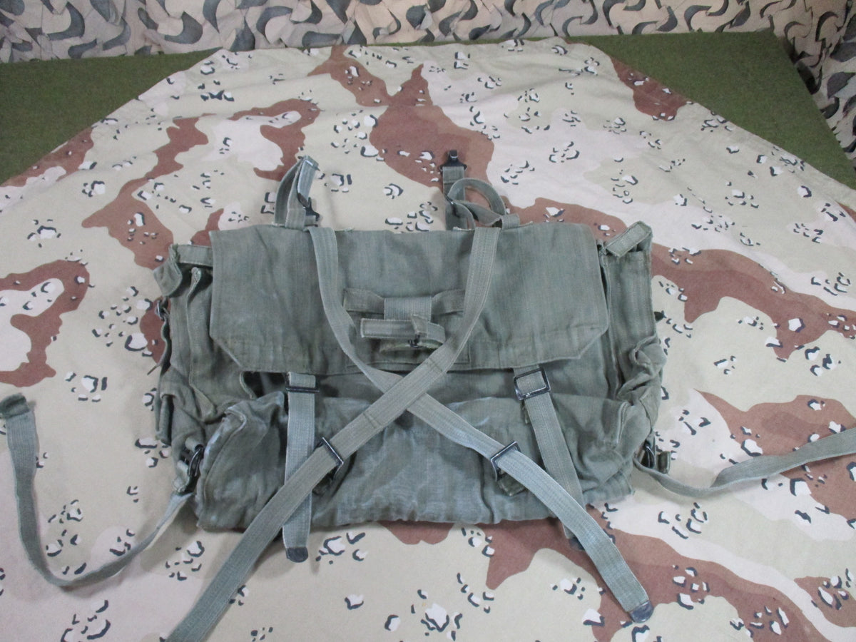 British Army P58 Canvas Large Pack Military Surplus Backpack Cut Strap