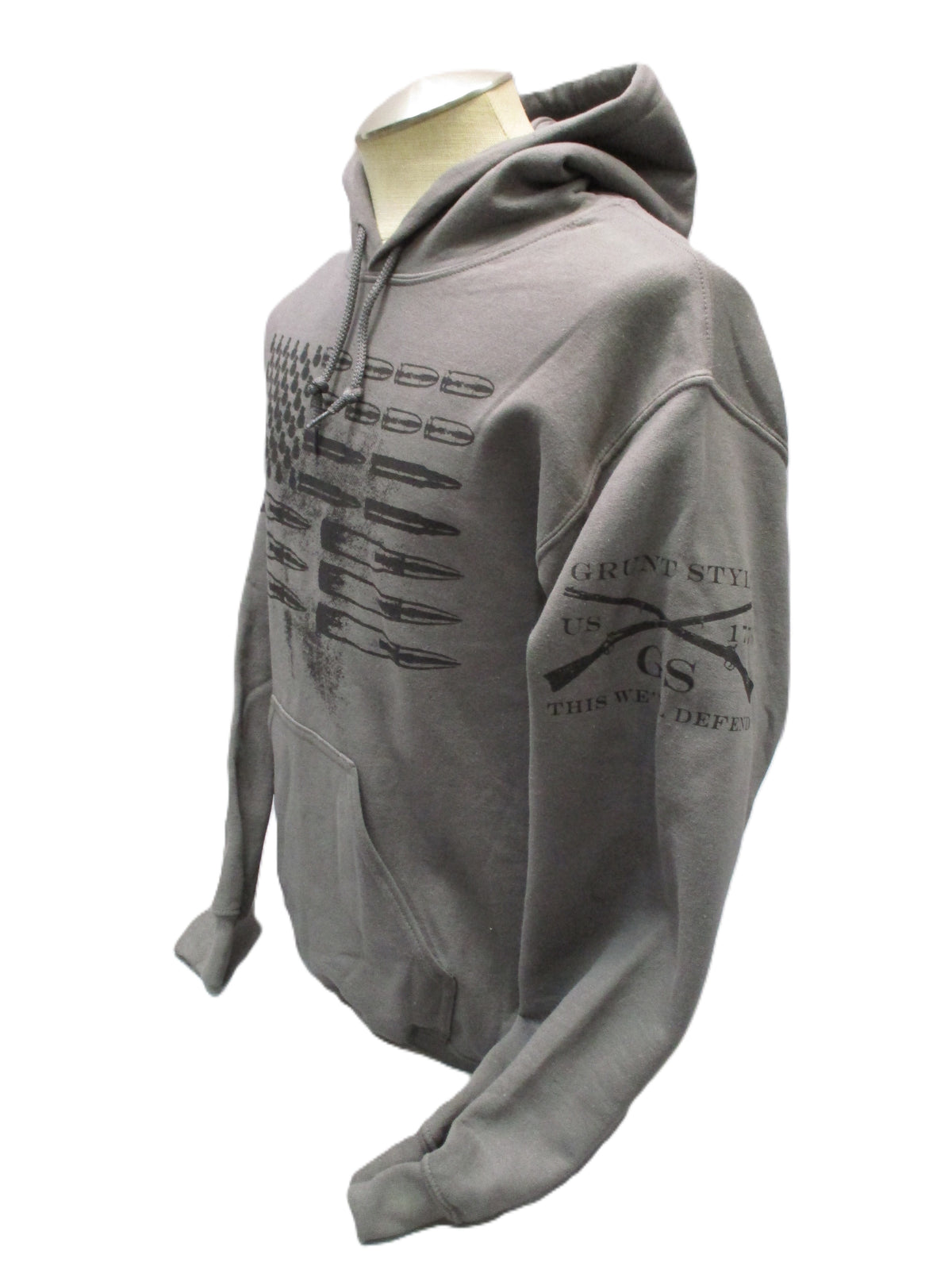 Grunt Style Ammo Flag Hoodie 2.0 Gray Men's Pullover Sweatshirt GS1501